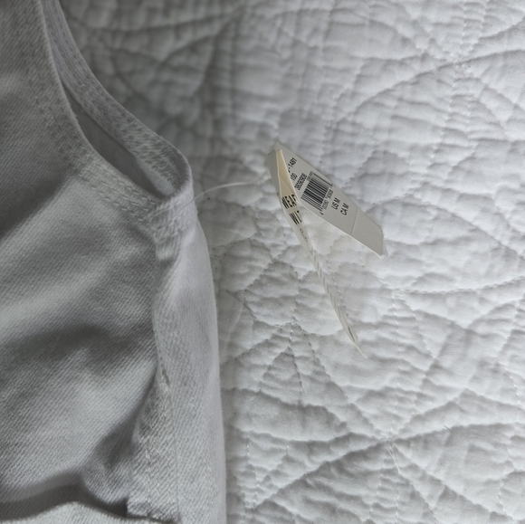 Aerie White Denim Romper Shortalls - Picture 3 of 5